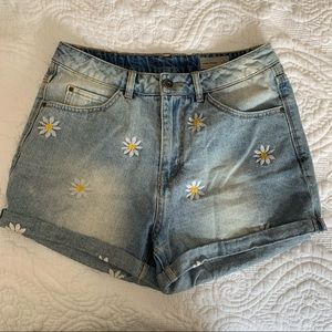 Vero Moda Embroidered Denim Shorts
